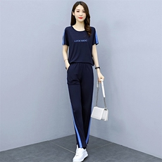 休闲时髦运动卫衣套装女2025年春装新款气质显瘦洋气阔腿裤两件套，女装套装/套裙，梦依杭