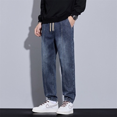 美式高街束脚牛仔裤男款宽松哈伦长裤休闲工装裤子J8077-P45特，男装牛仔裤，星座509