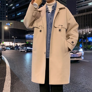 517A-8-Y26-P128 现货设计感长款毛呢大衣图片