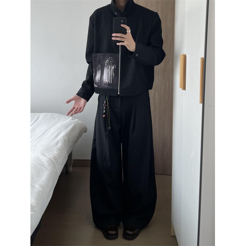 【有货】cleanfit短款贴布夹克男高级感痞帅外套G17CC-特P75,男装夹克,星座1007（原301D）