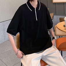 翻领短袖polo衫男潮牌夏季t恤潮流2023新款体恤上衣PL0393-P30，男装Polo衫，星座308B-1