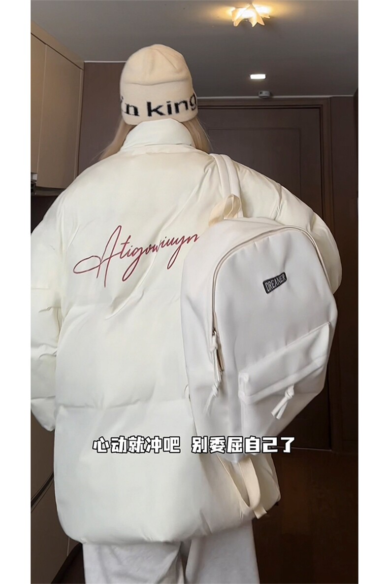 字母印花棉衣冬DT2655-TP5098男女同款多色可选保暖面包服,男装棉衣,电商A102
