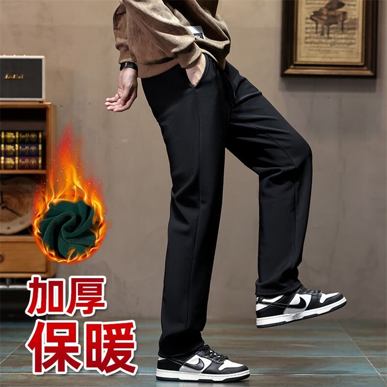 休闲裤男防水防油防污冬季男士宽松直筒长裤三防软壳裤YR9529主推图片