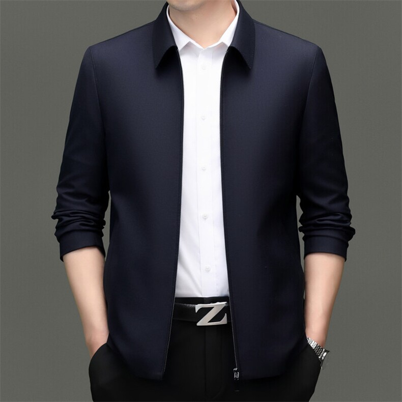 HY88601精仿羊毛男士精品商务行政夹克高端商场品质,男装夹克,钱塘207-1