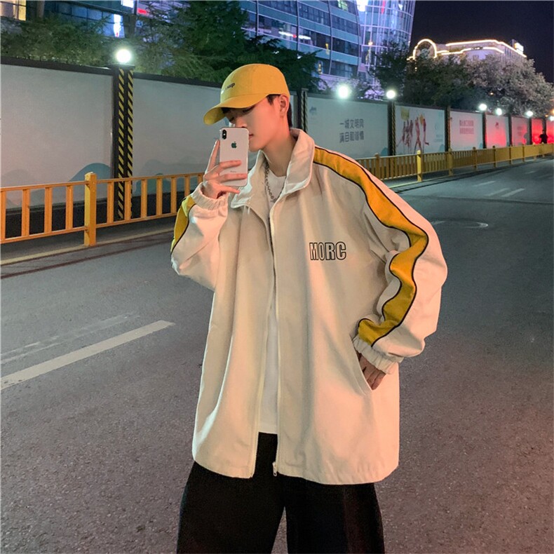 潮牌韩版夹克立领ins网红潮流宽松百搭休闲上衣外套男W1074-P58,男装夹克,星座512-2