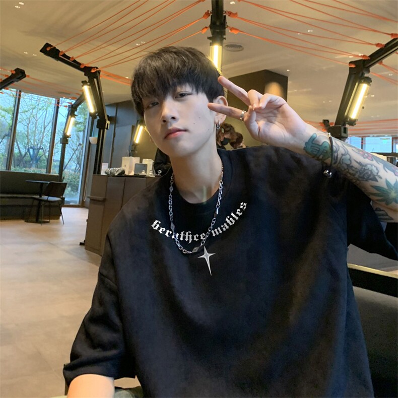 麂皮绒！重磅麂皮绒短袖t恤男JT490-特p19,男装T恤,电商B371