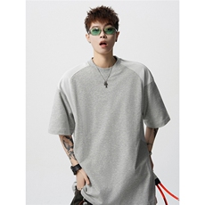 T10129-特批30控58曼巴棉撞色拼接短袖大码T恤夏季薄款垂感短袖，男装T恤，电商A059