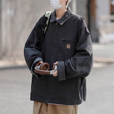 翻领底特律工装夹克男秋宽松休闲潮牌日系复古情侣外套YT92，男装夹克，星座1116A-1（原606A）