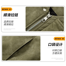 美式PU皮棒球领外套春秋季痞帅工装男士夹克宽松皮衣897-P75，男装皮衣，星座1403B