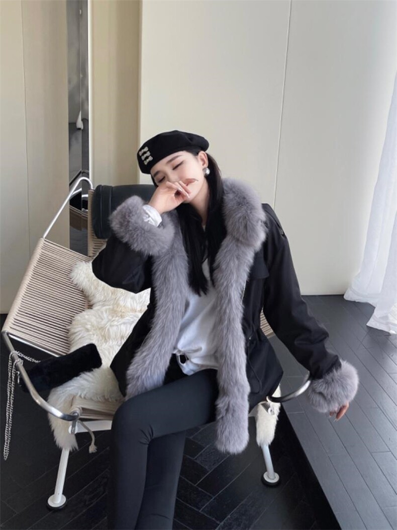 2022狐狸毛冬装派克服，其它，贻思茗