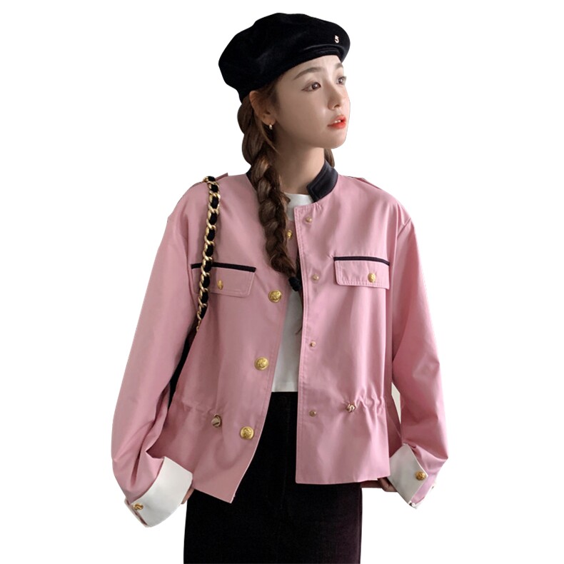 现货特价引流款春秋装休闲时尚小香风衣外套女潮182-8356P55K99,女装短外套,帛香坊