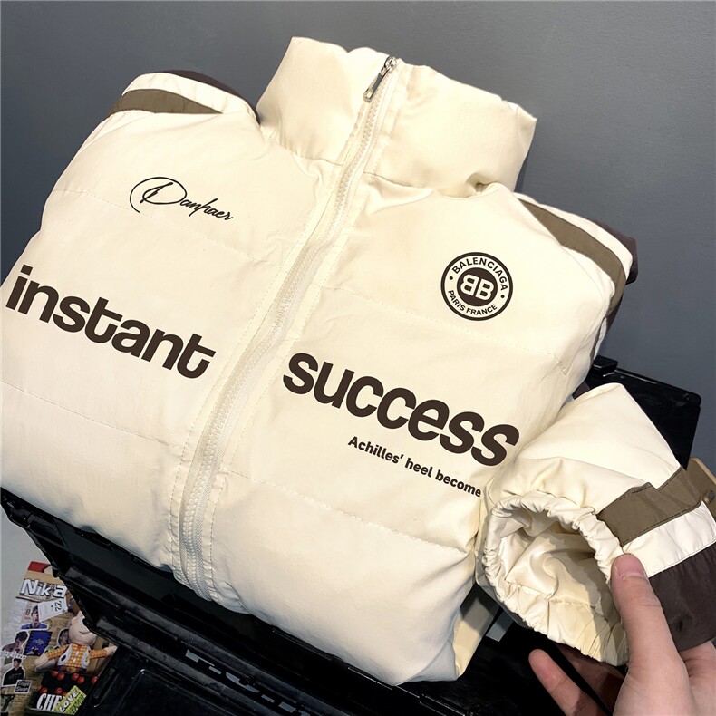 港风摆拍冬装新款美式复古插肩袖棉服外套加厚保暖棉袄D336P138,男装棉衣,电商A335-1（原A458）