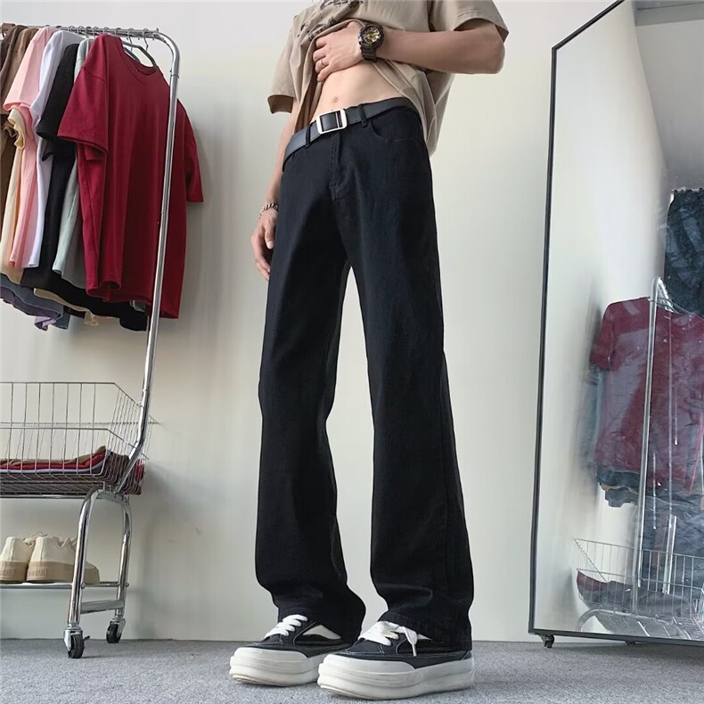 牛仔裤男夏季弹力工艺宽松直筒裤美式男款休闲长裤子N7037，男装牛仔裤，星座1116A-1（原606A）