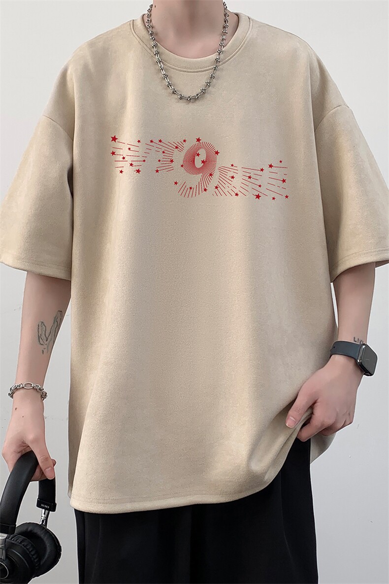 麂皮绒短袖t恤男大码半袖男JD82442-P25,男装T恤,电商A040