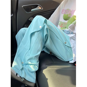 多巴胺休闲裤美式复古拼接工装裤街舞速干裤2 XZ502-K752-P55控79图片