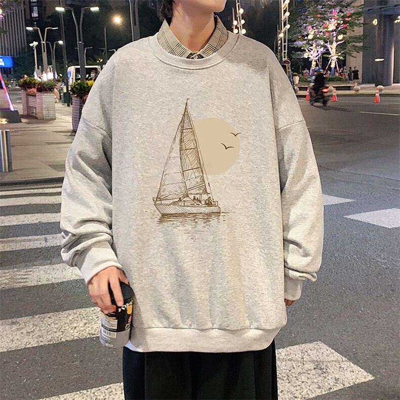 圆领卫衣男超大码胖子肥佬大号长袖t恤S6409-P28,男装卫衣,电商A040
