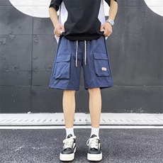 日系外机能风工装短裤男夏季薄款2024新款宽松休闲裤直筒五分裤子，男装休闲裤，星座1013