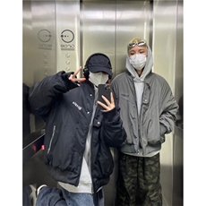 春秋季宽松飞行员夹克男女休闲小众设计感多口袋棒球外套，男装夹克，星座506A