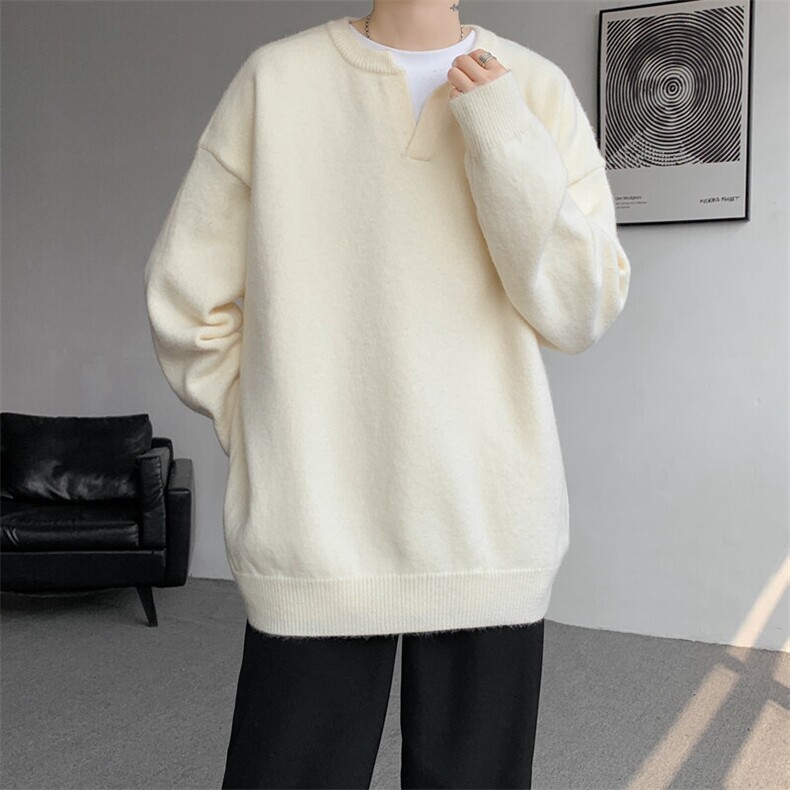8XL-M高品质V领毛衣大码针织时尚外套慵懒风纯色打底衫MY1508/P68,男装针织衫/毛衣,电商B238