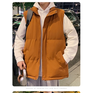 冬季棉马甲日系cityboy加厚保暖百搭情侣棉衣男痞帅外穿背心外套图片