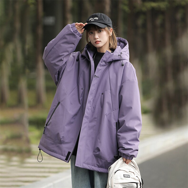 904-2-MYM8745-特P90冬季加厚保暖棉服宽松连帽男女棉衣外套图片