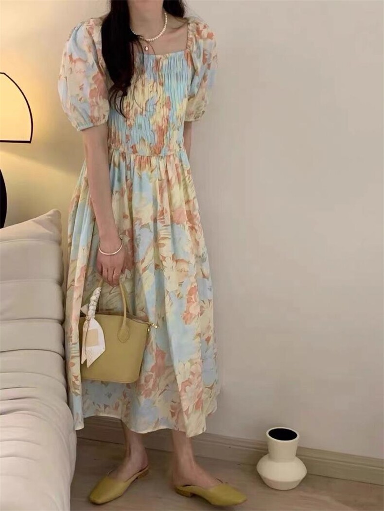 夏款连衣裙，女装连衣裙，春语雨桐