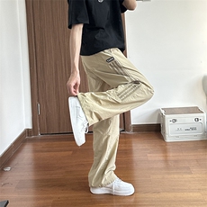 大量现货速干裤男春夏季薄款松紧抽绳直筒微喇休闲裤DY5032-P55，男装休闲裤，电商A178