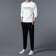 S3063-2钱塘2020-2春秋薄款时尚休闲帅气中青年男士长袖卫衣P137，男装休闲套装，钱塘207-2