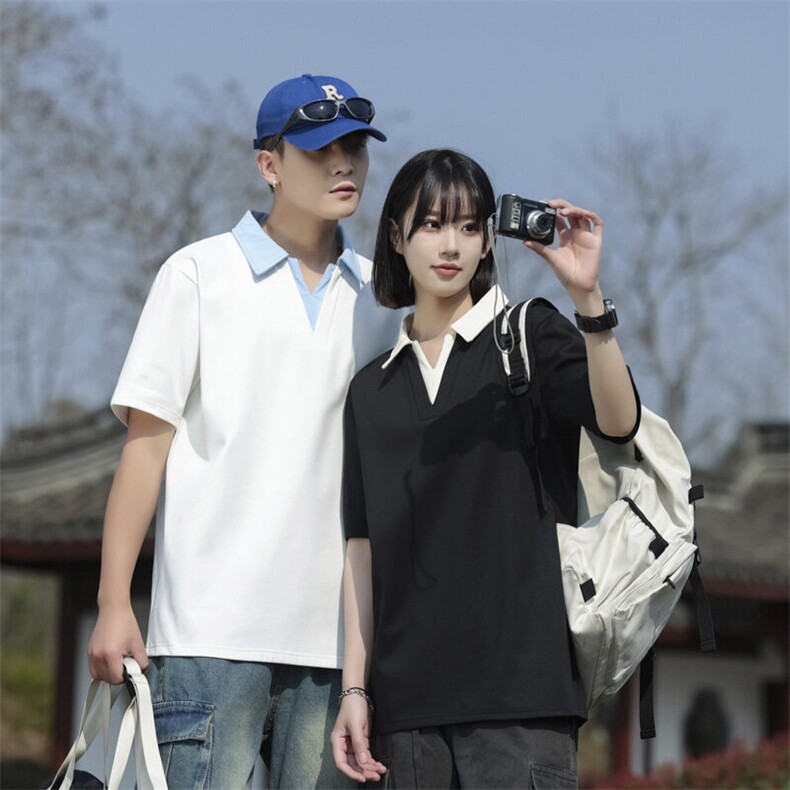 夏季大码公版拼色翻领POLO衫男休闲T恤短袖,男装T恤,星座1107-1