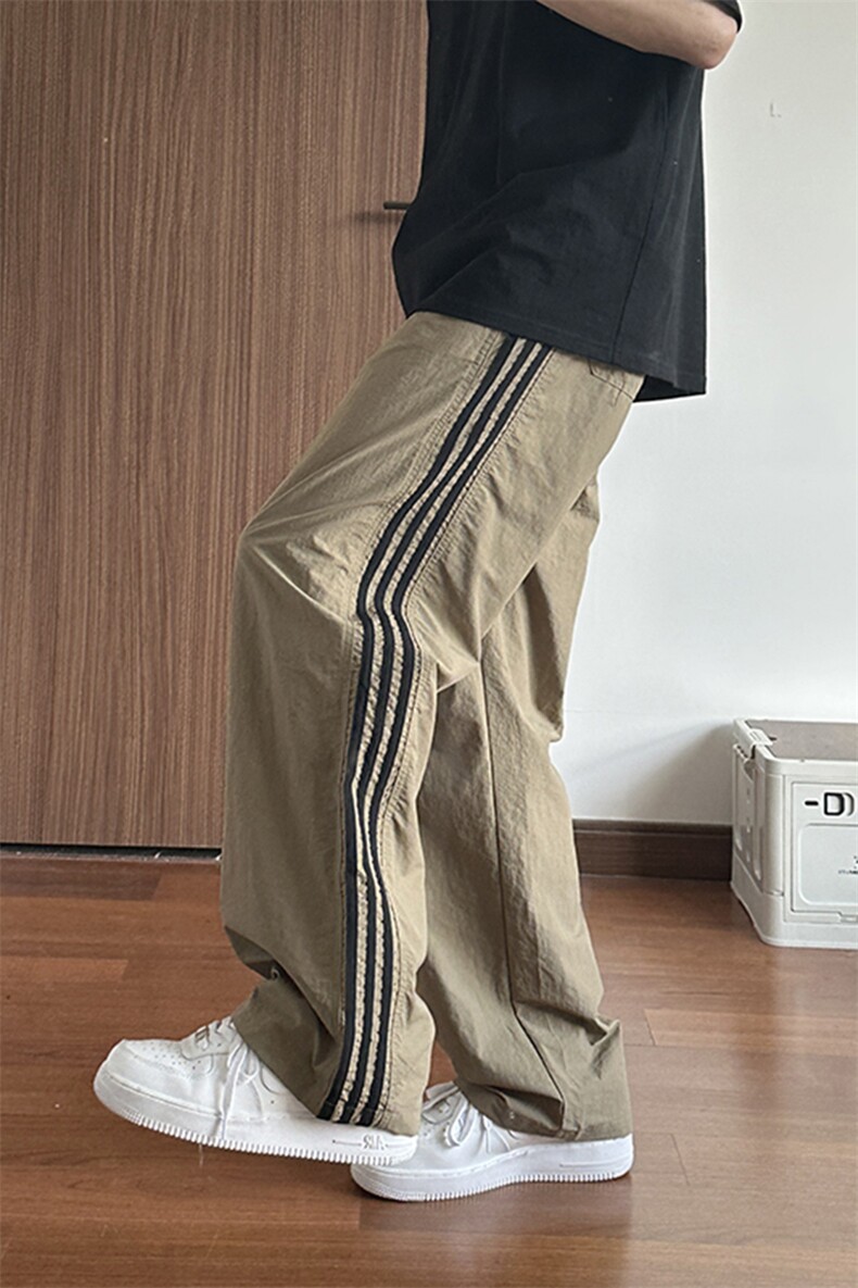 大量现货男装设计感侧边条纹速干裤夏款潮流痞帅百搭DY5036-特P35,男装休闲裤,电商A178