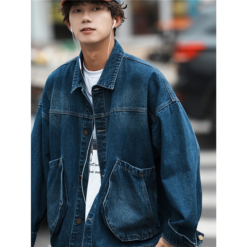 25新款男士水洗工装大口袋牛仔潮流外套上衣N9002/P105/158，男装夹克，星座202