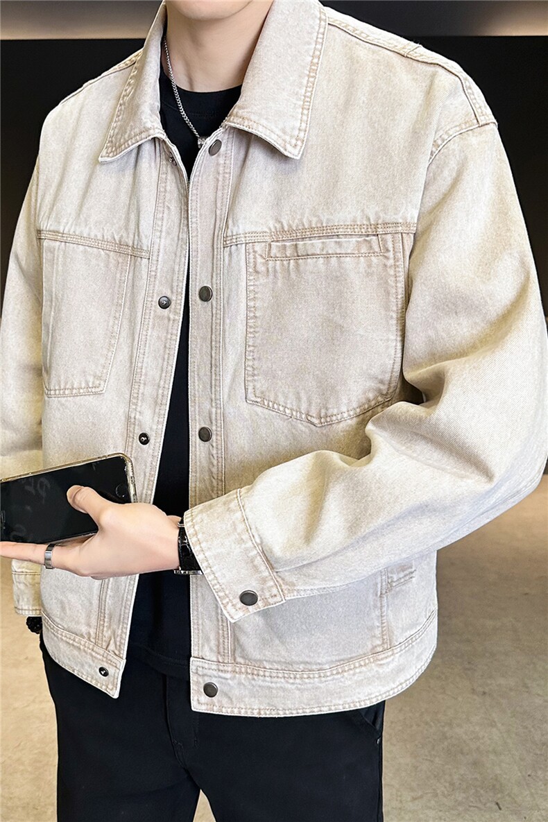 2026新款春季牛仔夹克外套男装复古水洗工装衣服A313-6811-P115,男装夹克,电商A313