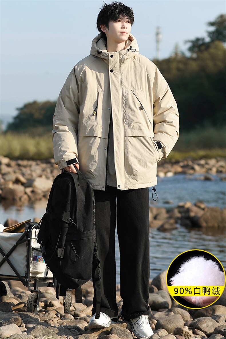冬上新加绒加厚羽绒服简约时尚冲锋衣外套男女8317-P220控价318,男装羽绒服,电商A441-1