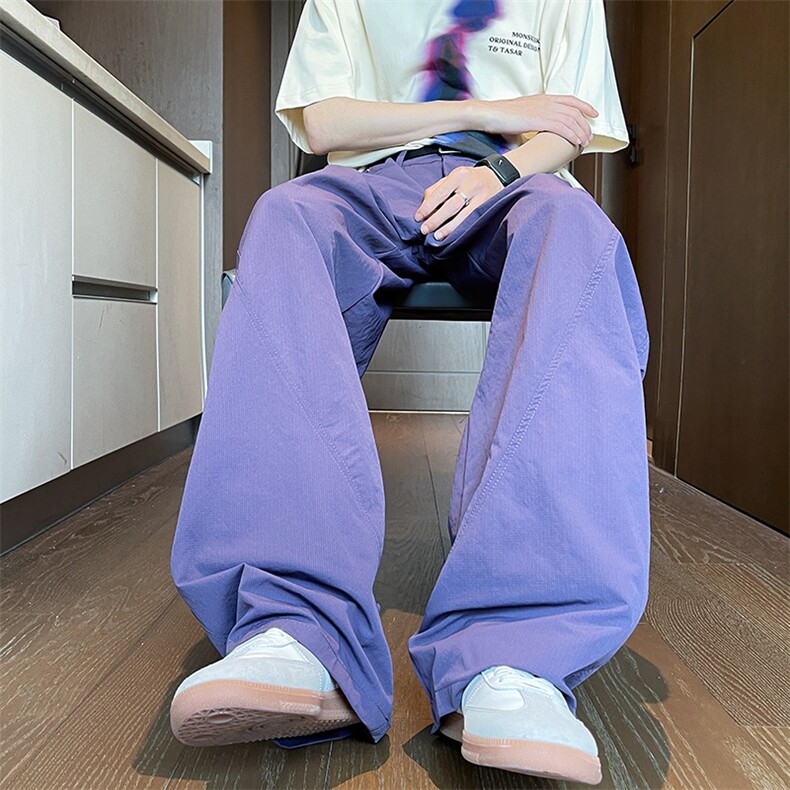 8XL-M大码休闲裤男高街ins休闲长裤弯刀裤美式vibe微喇裤K972TP45,男装休闲裤,电商D206-1