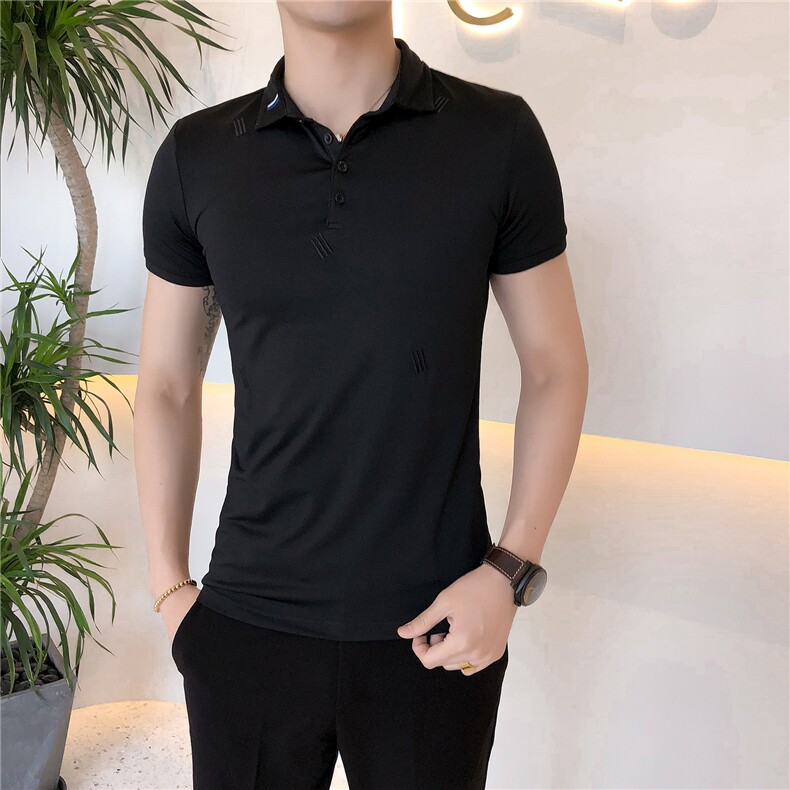 19夏新款潮男polo衫休闲百搭短袖韩版修身打底衬衫102A-PL06,男装Polo衫,星座419（原A233）
