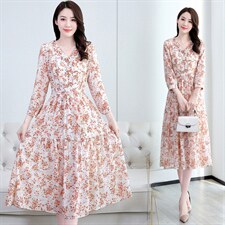 罗得堡2021春装新款时尚连衣裙6010，女装连衣裙，罗得堡