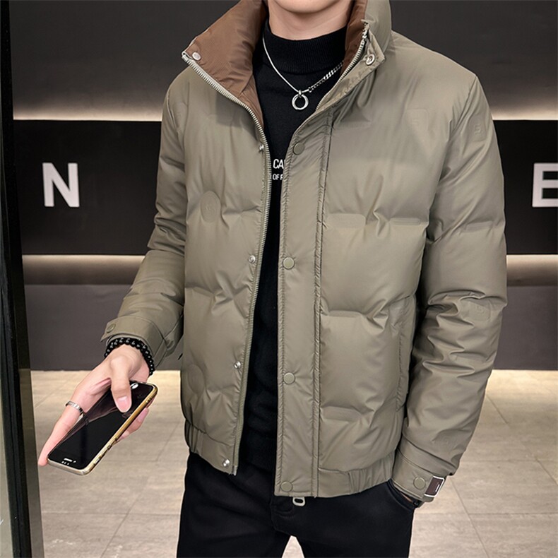 冬季新款标50绒白鸭绒男士立领休闲商务羽绒外套男S99815,女装短外套,星座310B-3