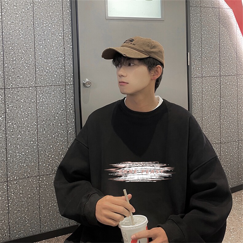 特P25控48 秋冬新款男士圆领卫衣宽松休闲日常百搭上衣WQ2462图片