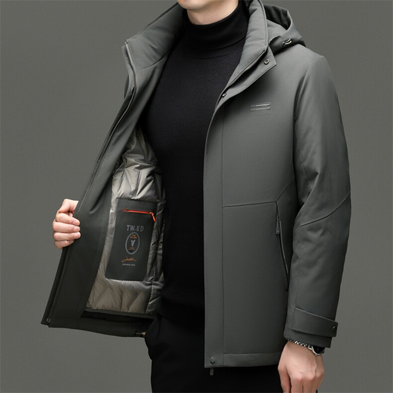 2025一衣三穿短款羽绒服新款中年男士脱卸鹅绒90绒子鹅绒服外套,男装羽绒服,钱塘723