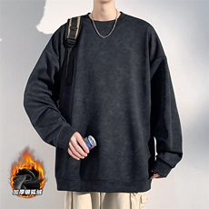 450g重磅菠萝格扎染加绒银狐绒长袖卫衣男W5059J加绒-特P35控68，男装卫衣，电商A001