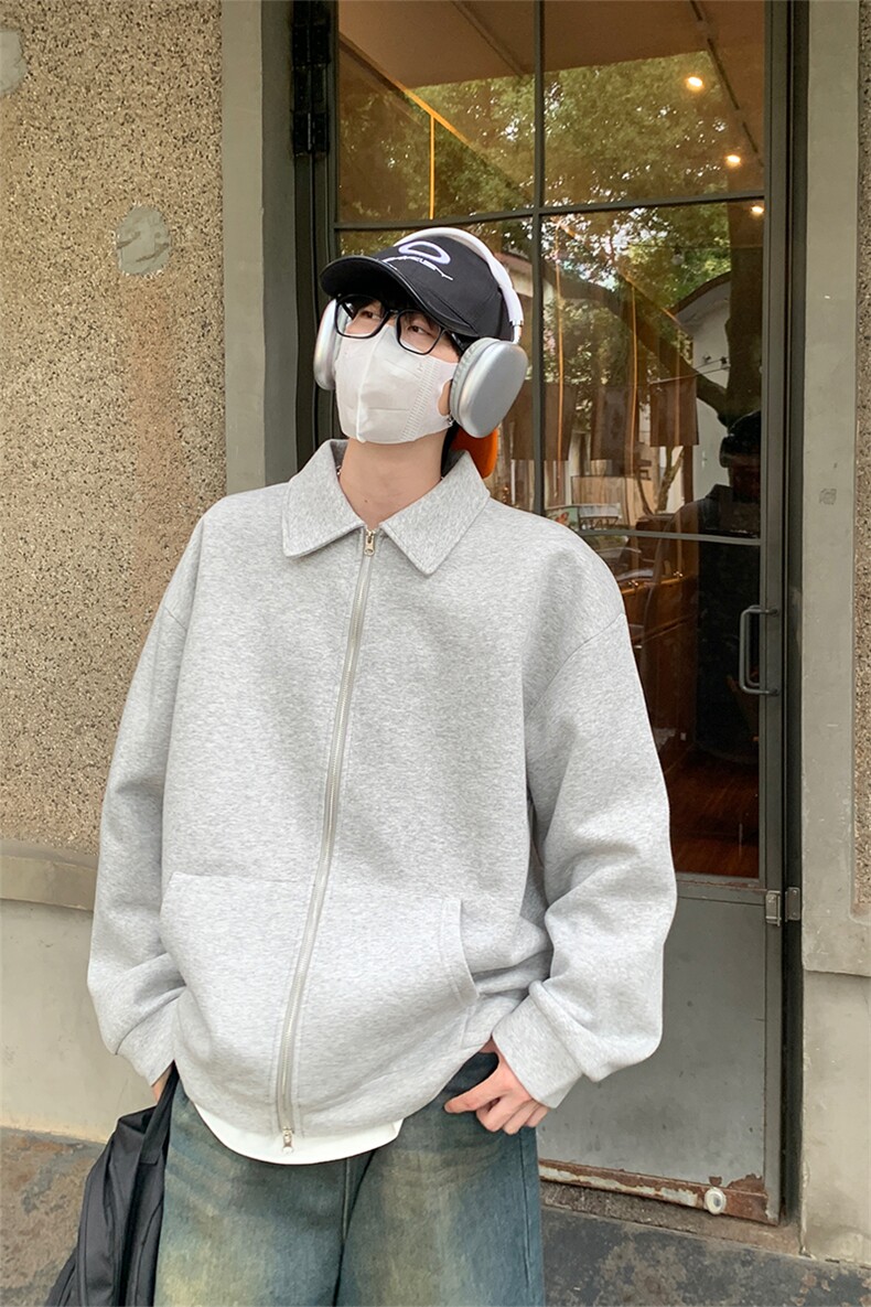 特P58无差价新款百搭时尚双拉链春秋夹克外套-HJ5718港风,男装夹克,电商A003