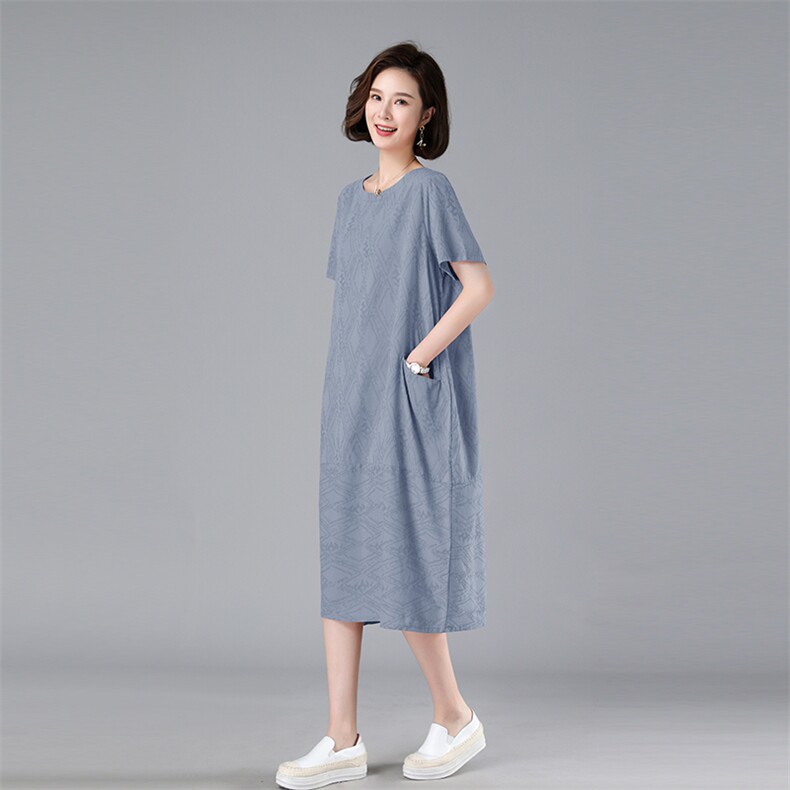 2024夏款新款宽松大码女装连衣裙552款,女装连衣裙,秋牧寒烟