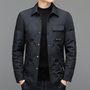 V3582钱塘2020-3冬季厚款商务休闲中年男士90鸭绒羽绒服P195图片