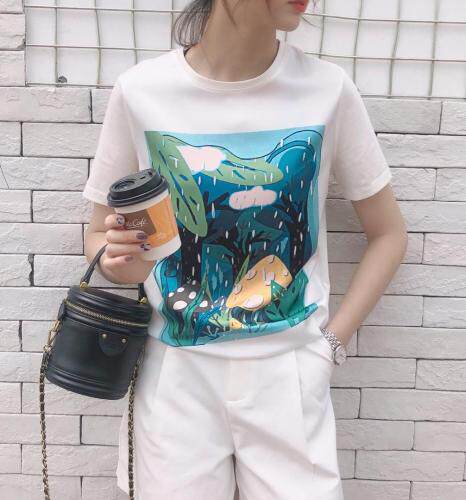 夏季新款高弹牛奶丝面料T，女装，格瑞琪