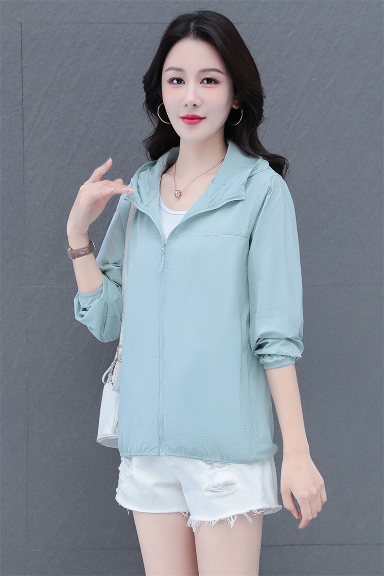 燕颉防晒衣女士夏季2024新款小个子薄款外套防晒服上衣女子妈妈装,女装防晒衣,燕颉服饰