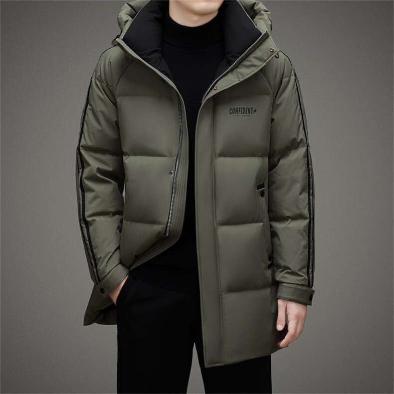 DJ2262钱塘2020-3中年男士冬季厚款商务休闲连帽羽绒服P330,男装羽绒服,钱塘207-3
