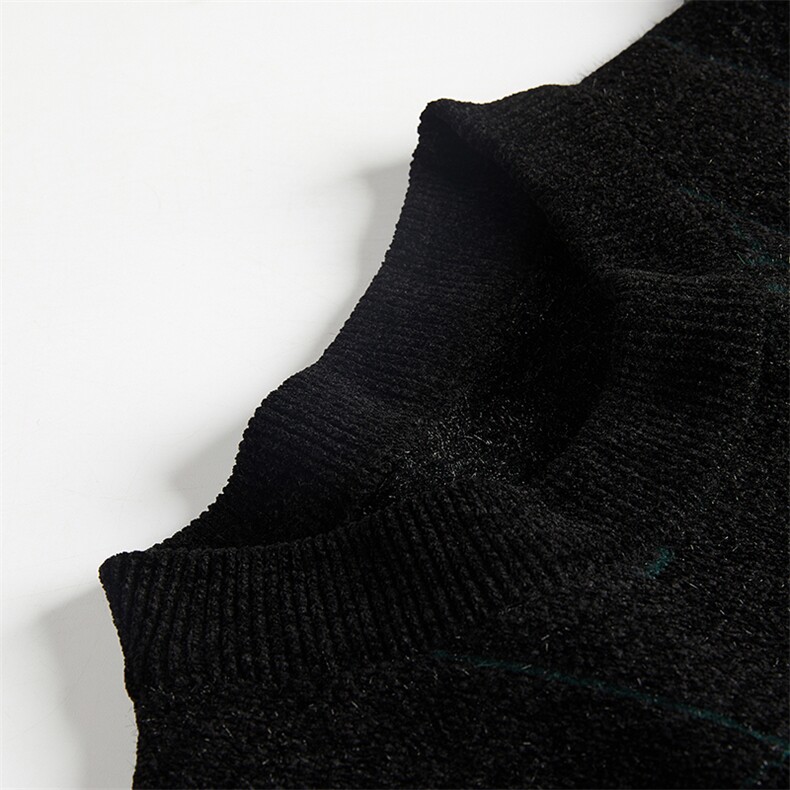 2021中青年男士秋冬新款加绒休闲时尚条纹针织毛衣外套DDD172-P90，男装针织衫/毛衣，电商B212（原钱塘6029）