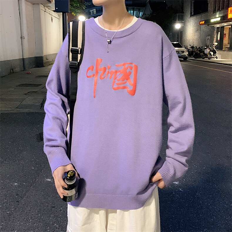 M67199-P45加绒款-P65圆领毛衣男大码针织衫男毛线衣线衫,男装针织衫/毛衣,电商A040