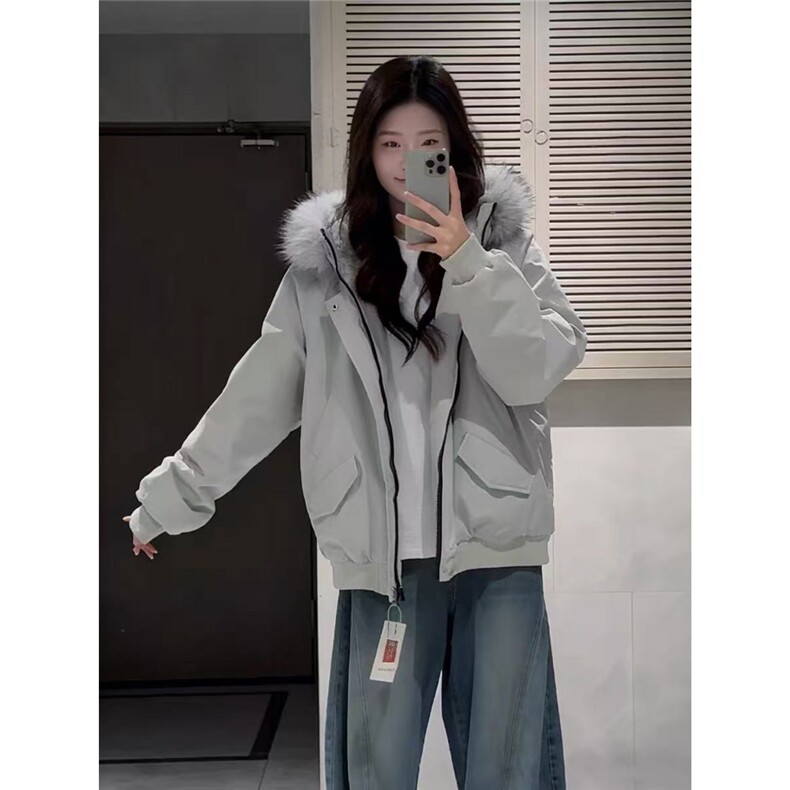 现货美式宽松连帽加厚可拆卸毛领宽松三防棉服2053/P95,男装棉衣,星座205-3