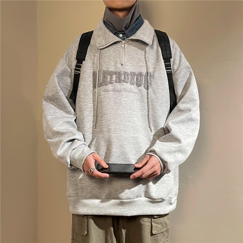 青春流行男百搭休闲新款秋冬套头翻领气质宽松型卫衣Y55P40,男装卫衣,星座1116-2